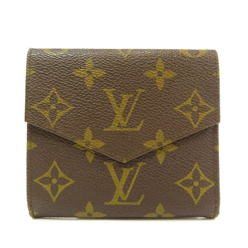 Louis Vuitton double snap canvas Monogram Wallet fold bi closure